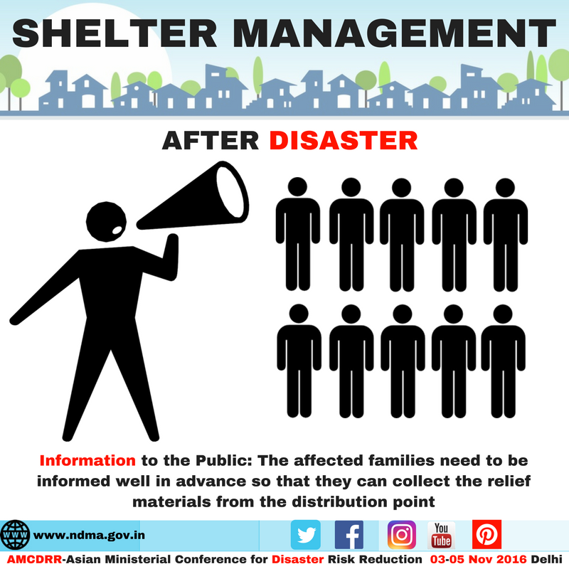 The affected families need to be informed well in advance so that they can collect relief materials from the distribution point